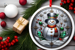 Round Christmass Ornament PNG Product Image 2