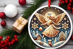 Round Christmas Ornament Sublimation|Clipart Product Image 2