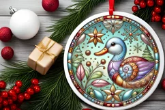 Round Christmas Ornament Sublimation|Clipart Product Image 1