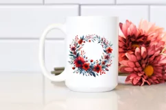 Colorful Abstract Flower Wreath | Sublimation Clipart Product Image 2