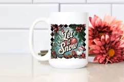 Let It Snow Retro Christmas Png Product Image 2