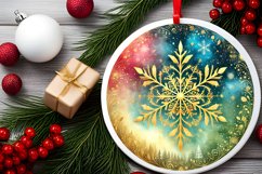 Round Christmas Ornament Sublimation|Clipart Product Image 2