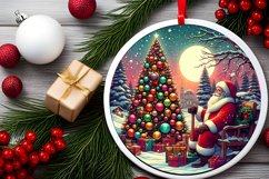 Round Christmas Ornament Sublimation|Clipart Product Image 2