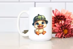 Funny Baby Duck Sitting with Hat | Sublimation | Clipart Product Image 2