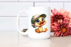 Funny Baby Duck Sitting with Hat | Sublimation | Clipart Product Image 2