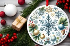 Round Christmas Ornament Sublimation|Clipart Product Image 2