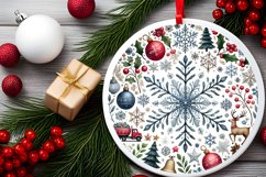 Round Christmas Ornament Sublimation|Clipart Product Image 2