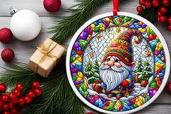 Round Christmass Ornament PNG Product Image 2