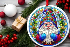 Round Christmass Ornament PNG Product Image 2