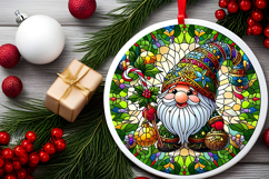 Round Christmass Ornament PNG Product Image 2