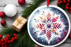 Round Christmas Ornament Sublimation|Clipart Product Image 2