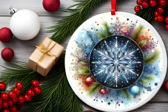 Round Christmass Ornament PNG Product Image 2