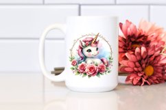 Baby Unicorn with Rose Frame | Clipart Product Image 2