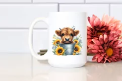 Cute Baby Highland Cow PNG Product Image 2