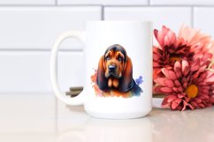 Vibrant Bloodhound Centered | Sublimation | Clipart Product Image 2