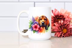Vibrant Bloodhound Centered | Sublimation | Clipart Product Image 2