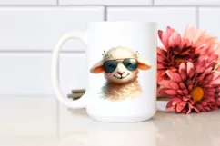 Whimsical Cute Flower Lamb Clipart Product Image 2