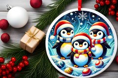 Round Christmas Ornament Sublimation|Clipart Product Image 2