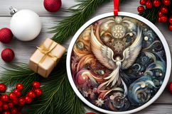 Round Christmass Ornament PNG Product Image 2