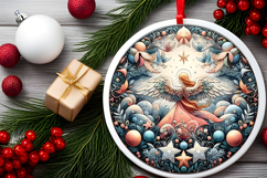 Round Christmass Ornament PNG Product Image 2