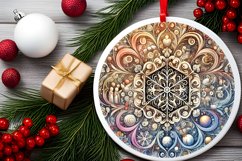 Round Christmas Ornament Sublimation|Clipart Product Image 2