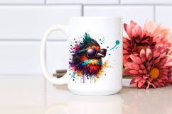 Colorful Artistic Bird with Paint Splashes | Vibrant Design Product Image 2