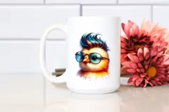 Cute Baby Chicken Playing Modestly PNG Product Image 2