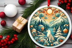 Round Christmas Ornament Sublimation|Clipart Product Image 2