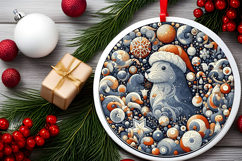 Round Christmass Ornament PNG Product Image 2