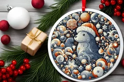 Round Christmas Ornament Sublimation|Clipart Product Image 2