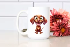 Funny Crazy Vizsla with Popping Eyes | Clipart Product Image 2