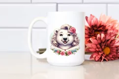 Funny Cute Polar Bear Portrait | Whimsical Watercolor Product Image 2