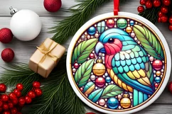 Round Christmas Ornament Sublimation|Clipart Product Image 2