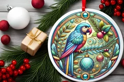 Round Christmas Ornament Sublimation|Clipart Product Image 2