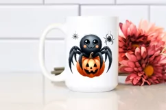 Funny Halloween Spider | Watercolor Clipart Product Image 2