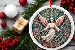 Round Christmas Ornament Sublimation|Clipart Product Image 1