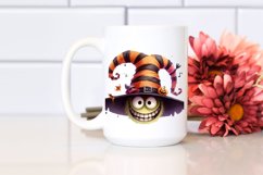 Funny Haloween Hat Goofy Smile Watercolor Clipart Product Image 2