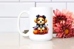 Cute Baby Dog Dressed for Halloween | Sublimation | Clipart Product Image 2