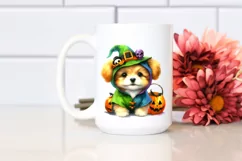 Cute Baby Dog Dressed for Halloween | Sublimation | Clipart Product Image 2