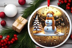 Round Christmas Ornament Sublimation|Clipart Product Image 2