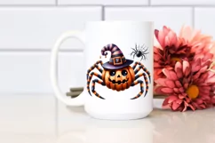 Funny Haloween Spider Watercolor Clipart Product Image 2