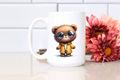 Confused Bear with Raincoat and Sunglasses Product Image 2