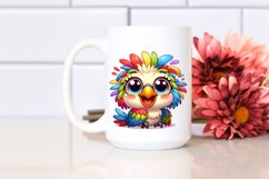 Colorful Baby Cockatoo Smiling Clipart Product Image 2