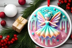 Round Christmas Ornament Sublimation|Clipart Product Image 1