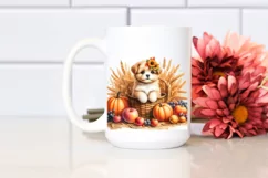 Detailed Baby Puppy Harvest | Clipart Product Image 2