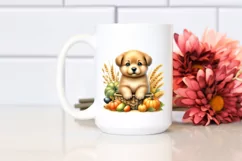 Detailed Baby Puppy Harvest | Clipart Product Image 2