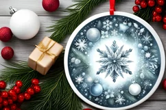 Round Christmas Ornament Sublimation|Clipart Product Image 2