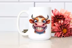 Funny Bull Portrait with Big Eyes | Sublimation | Clipart Product Image 2