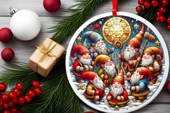 Round Christmas Ornament Sublimation|Clipart Product Image 2