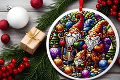 Round Christmas Ornament Sublimation|Clipart Product Image 2